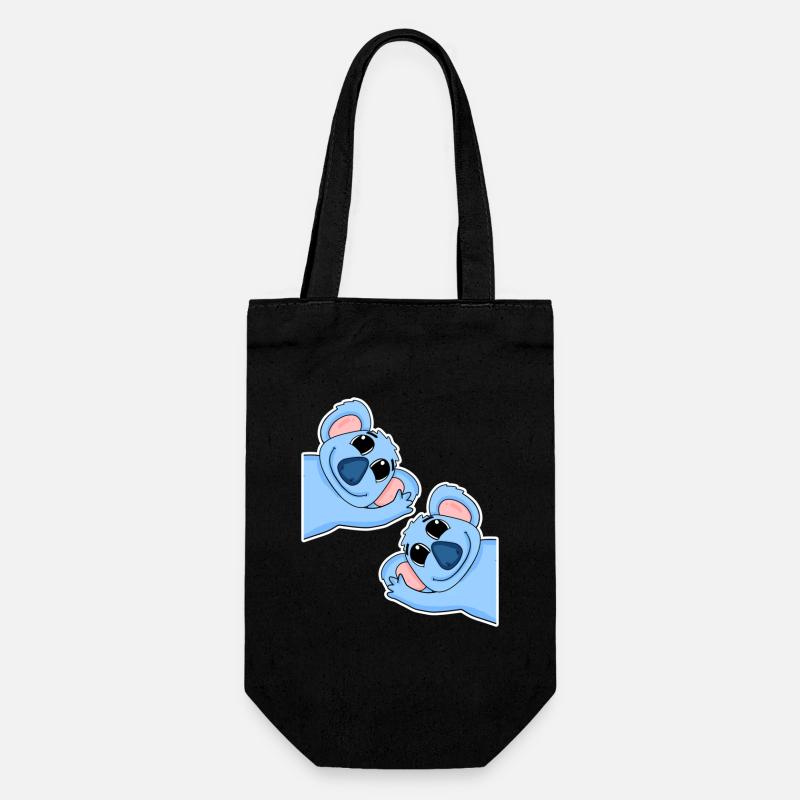 Koala Koalas - Geschenkbeutel für Flaschen - Schwarz