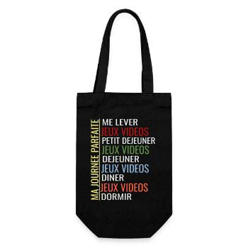 Jeux vidéos ma journée parfaite - Sac à bouteille - noir - Devant