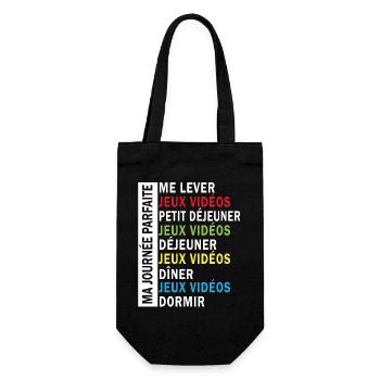 Jeux vidéos ma journée parfaite - Sac à bouteille - noir - Devant