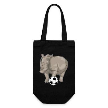 Rhino Football Player Football - Gift Bag for Bottles - black - Front