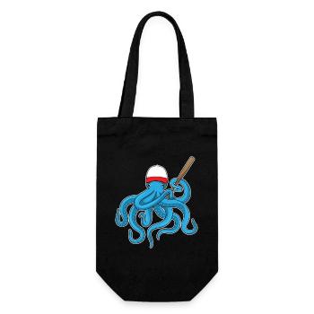 Octopus Baseball Baseball Bat - Gift Bag for Bottles - black - Front
