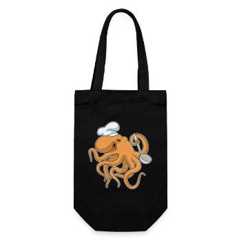 Octopus Cooking Cooking Spoon - Gift Bag for Bottles - black - Front