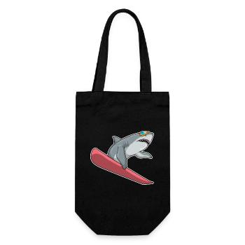 Snowboarder Requin Snowboard - Sac à bouteille - noir - Devant