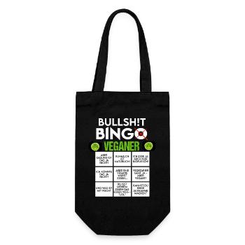 BINGO BULLSHIT VEGANER VEGAN - Geschenkbeutel für Flaschen - Schwarz - Vorne