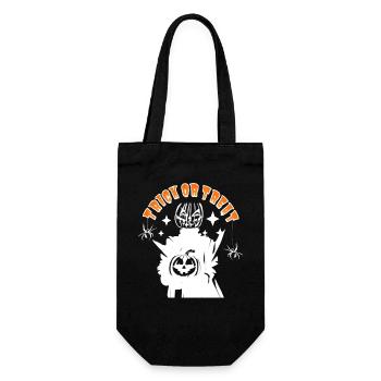 Halloween Pumpkin Monster TRICK OR TREAT - Gift Bag for Bottles - black - Front