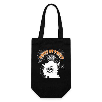Halloween Pumpkin Ghost TRICK OR TREAT - Gift Bag for Bottles - black - Front