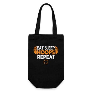 Eat Sleep Hoops Repeat Basketball - Gift Bag for Bottles - black - Front