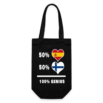 Génie / cadeau de la Finlande et de l’Espagne - Sac à bouteille - noir - Devant