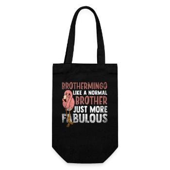 Brothermingo Normal Brother Flamingo - Gift Bag for Bottles - black - Front