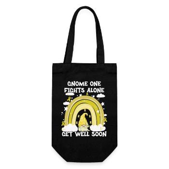 Gnome One Fights Alone Sarcoma Cancer - Gift Bag for Bottles - black - Front