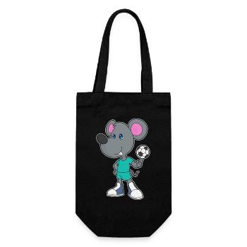 Mouse Football Player Football - Gift Bag for Bottles - black - Front