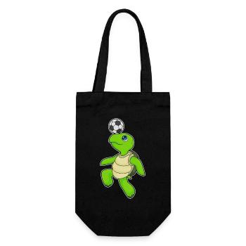Tortue Joueur de football Football - Sac à bouteille - noir - Devant
