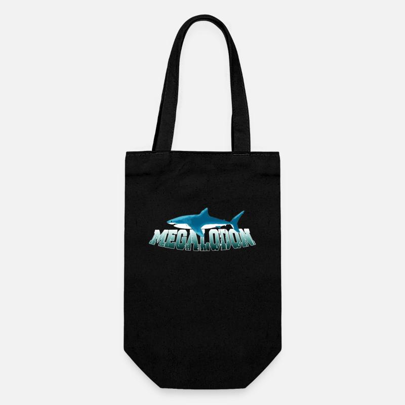 Megalodon Hunter - Megalodon Shark - Gift Bag for Bottles - black