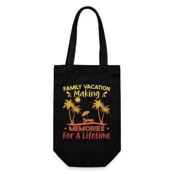 Family Vacation Making Memories Lifetime - Gift Bag for Bottles - black - Front