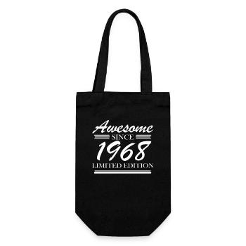 1968 - Jahrgang 1968 - Geschenkbeutel für Flaschen - Schwarz - Vorne