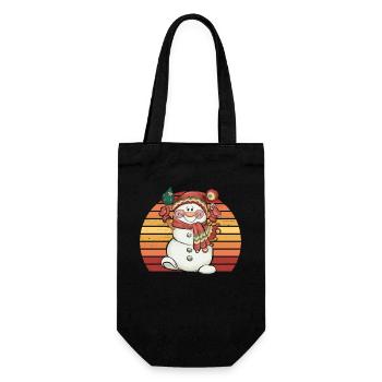 Snowman Christmas Hat Christmas Gift - Gift Bag for Bottles - black - Front