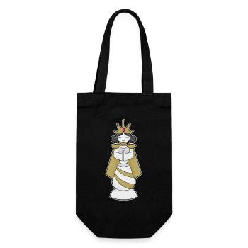 Chess Piece Queen Chess - Gift Bag for Bottles - black - Front