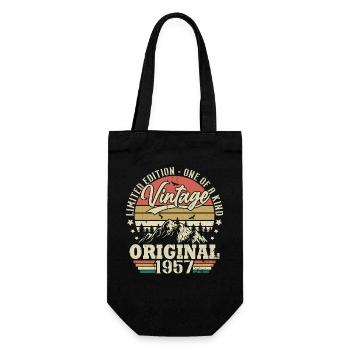 Idée Cadeau D'anniversaire Vintage Original 1957 - Sac à bouteille - noir - Devant