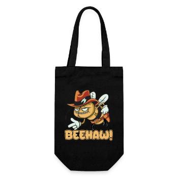 Beehaw bee with cowboy hat Yeehaw - Gift Bag for Bottles - black - Front
