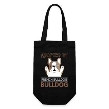 Adopts French Bulldog - Gift Bag for Bottles - black - Front