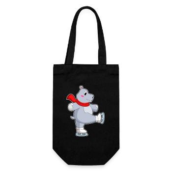 Hippo Ice Skating Skates - Gift Bag for Bottles - black - Front