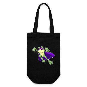 Frog Superhero Cloak - Gift Bag for Bottles - black - Front