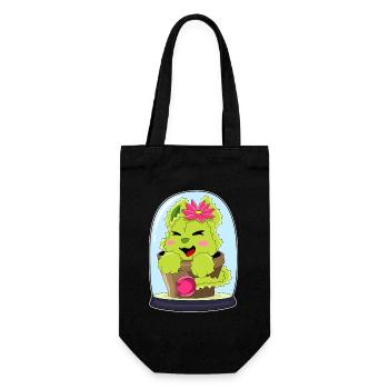 Cat Cactus - Gift Bag for Bottles - black - Front