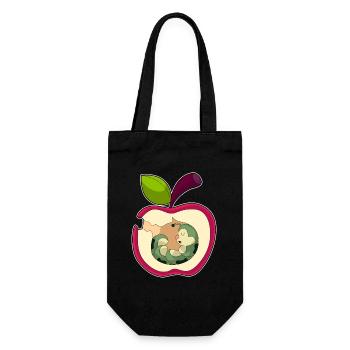 Pomme chenille - Sac à bouteille - noir - Devant