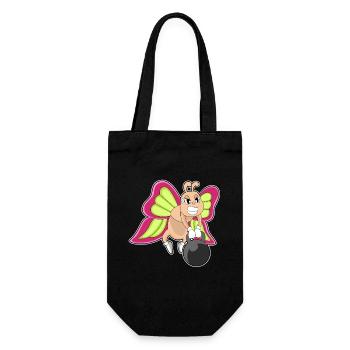 Butterfly Bodybuilder Dumbbell Bodybuilding - Gift Bag for Bottles - black - Front