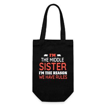 Sister Funny Family Rules Sarcastic Family Matchin - Sac à bouteille - noir - Devant