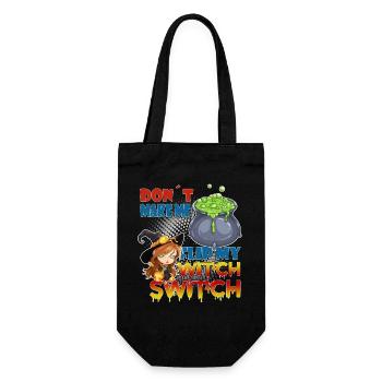Funny "Flip my Witch Switch" Halloween Saying - Gift Bag for Bottles - black - Front