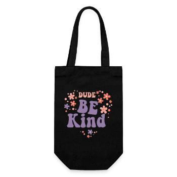 Dude Be Kind No Bullying - Gift Bag for Bottles - black - Front