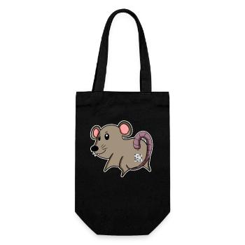 Mouse Ass - Mouse Butt - Gift Bag for Bottles - black - Front