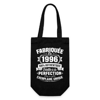 Fabriquée en 1996 - Cadeau d'anniversaire 27 ans - Sac à bouteille - noir - Devant