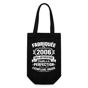Fabriquée en 2006 - Cadeau d'anniversaire 17 ans - Sac à bouteille - noir - Devant