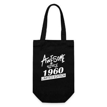 1960 - Jahrgang 1960 - Fantastisch seit 1960 - Geschenkbeutel für Flaschen - Schwarz - Vorne
