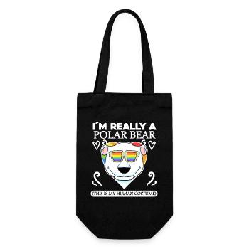 Polar Bear Polar Bear Saying Sayings - Gift Bag for Bottles - black - Front