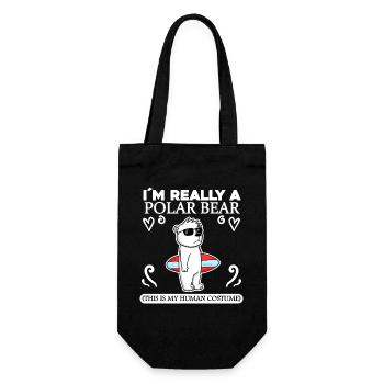 Polar Bear Polar Bear Saying Sayings - Gift Bag for Bottles - black - Front