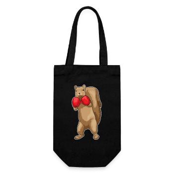 Eichhörnchen Boxer Boxhandschuhe - Geschenkbeutel für Flaschen - Schwarz - Vorne