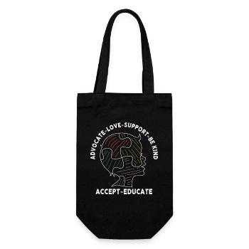 Advocate Love Support Accept Be Kind - Gift Bag for Bottles - black - Front