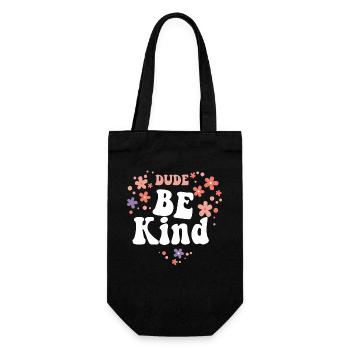 Dude Be Kind No Bullying - Gift Bag for Bottles - black - Front