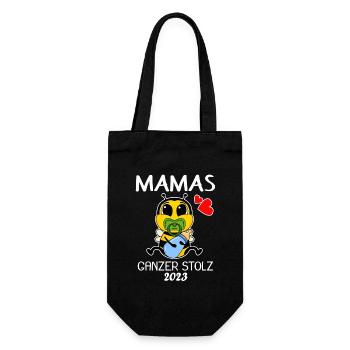 Baby 2023 - Geburt Schwanger 2023 - Baby Junge - Geschenkbeutel für Flaschen - Schwarz - Vorne