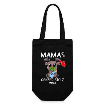 Baby 2023 - Geburt Schwanger 2023 - Baby Junge - Geschenkbeutel für Flaschen - Schwarz - Vorne