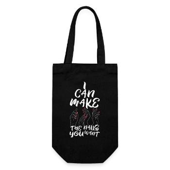 I Can Make The Nails You Want - Geschenkbeutel für Flaschen - Schwarz - Vorne