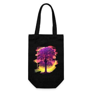 Tree - Gift Bag for Bottles - black - Front
