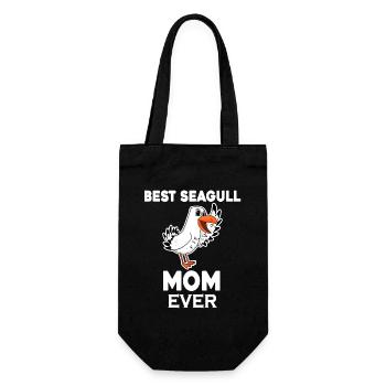 Mother Mom North Sea Best Seagulls Mom - Gift Bag for Bottles - black - Front