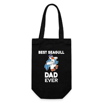 Daddy Daddy North Sea Best Seagull Dad - Gift Bag for Bottles - black - Front