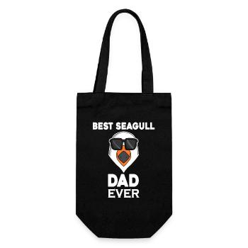 Daddy Daddy North Sea Best Seagull Dad - Gift Bag for Bottles - black - Front