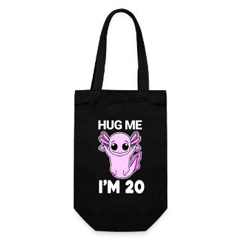 20 birthday - 20 years - hug - Gift Bag for Bottles - black - Front
