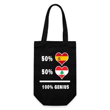 Liban et Espagne génie / cadeau - Sac à bouteille - noir - Devant